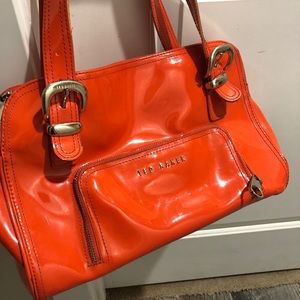 Ted Baker orange patent leather bag